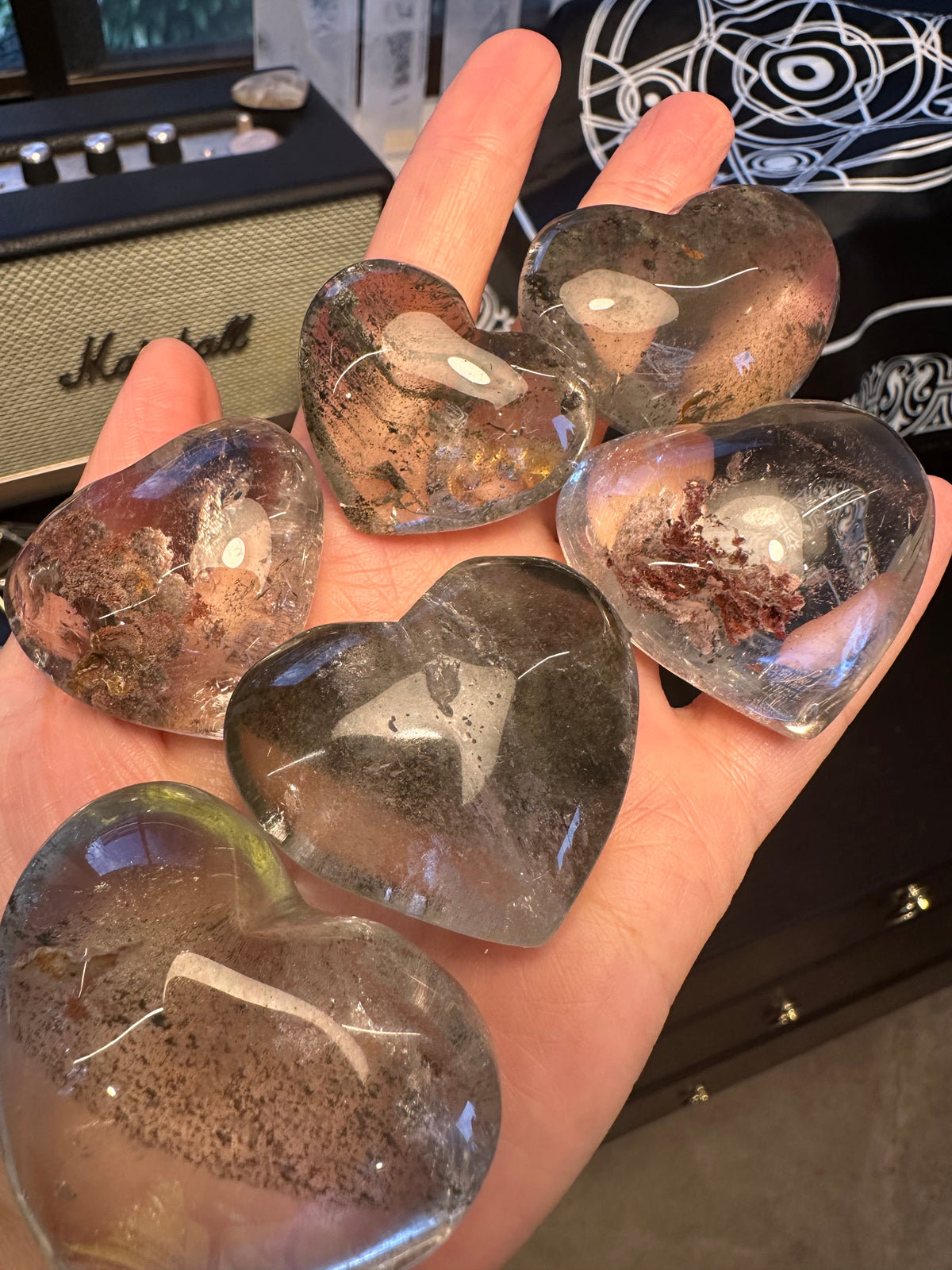 Garden Quartz Green Phantom Heart | Natural Crystal