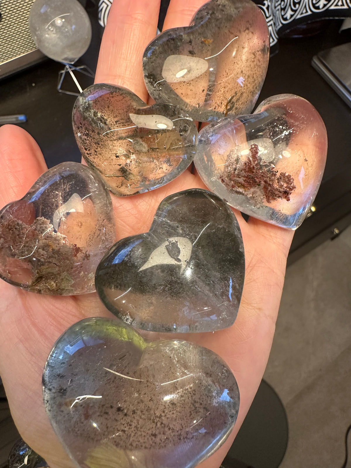 Garden Quartz Green Phantom Heart | Natural Crystal