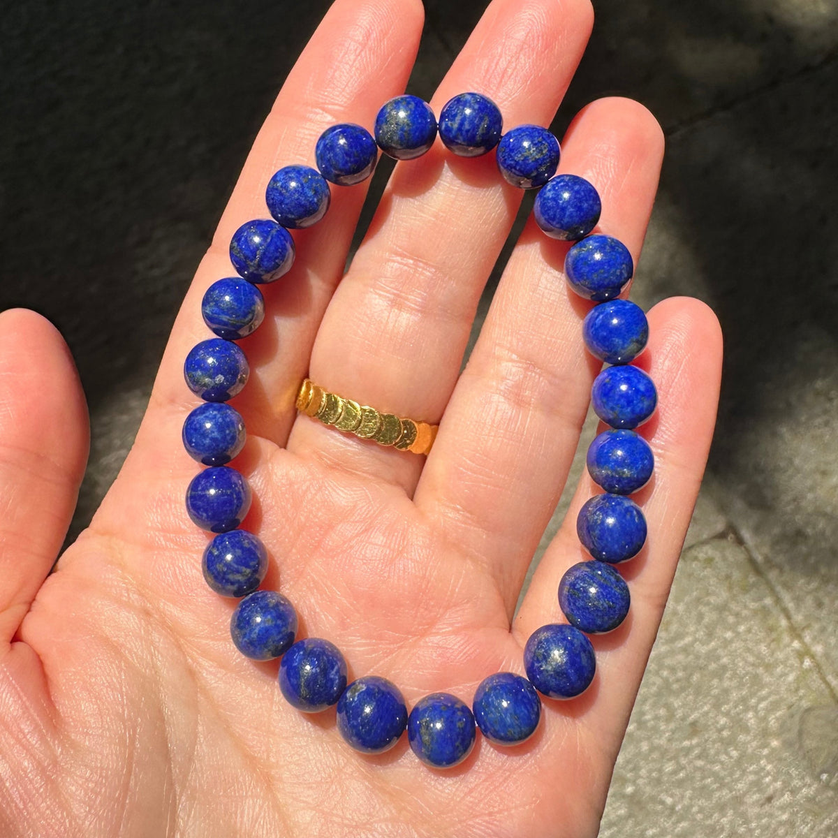 Lapis Lazuli Bracelet | Natural 7.5mm Beads