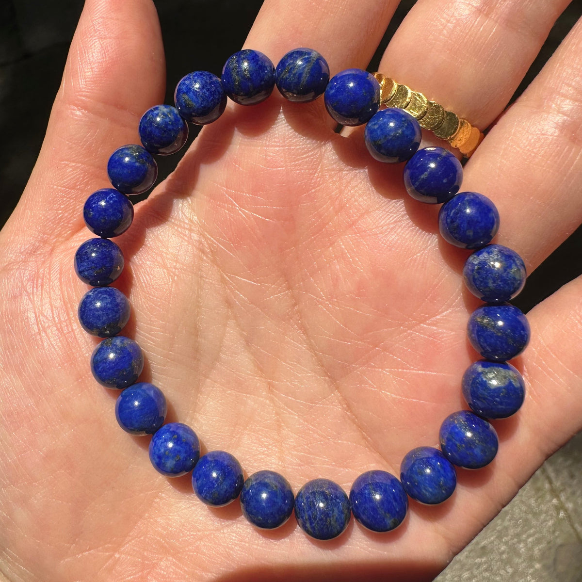 Lapis Lazuli Bracelet | Natural 7.5mm Beads