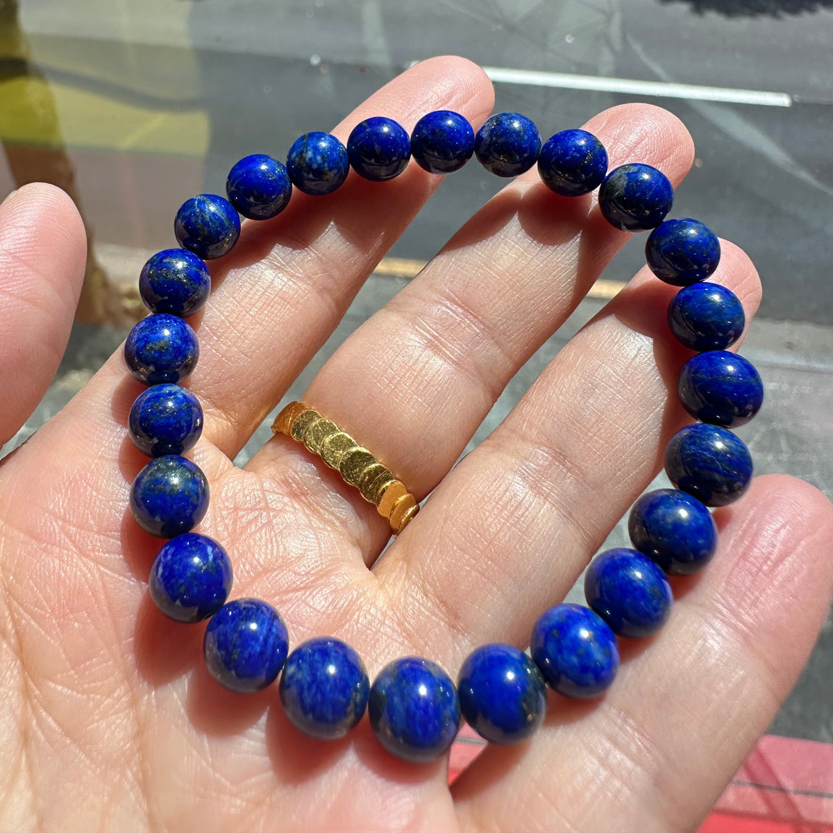 Lapis Lazuli Bracelet | Natural 7.5mm Beads