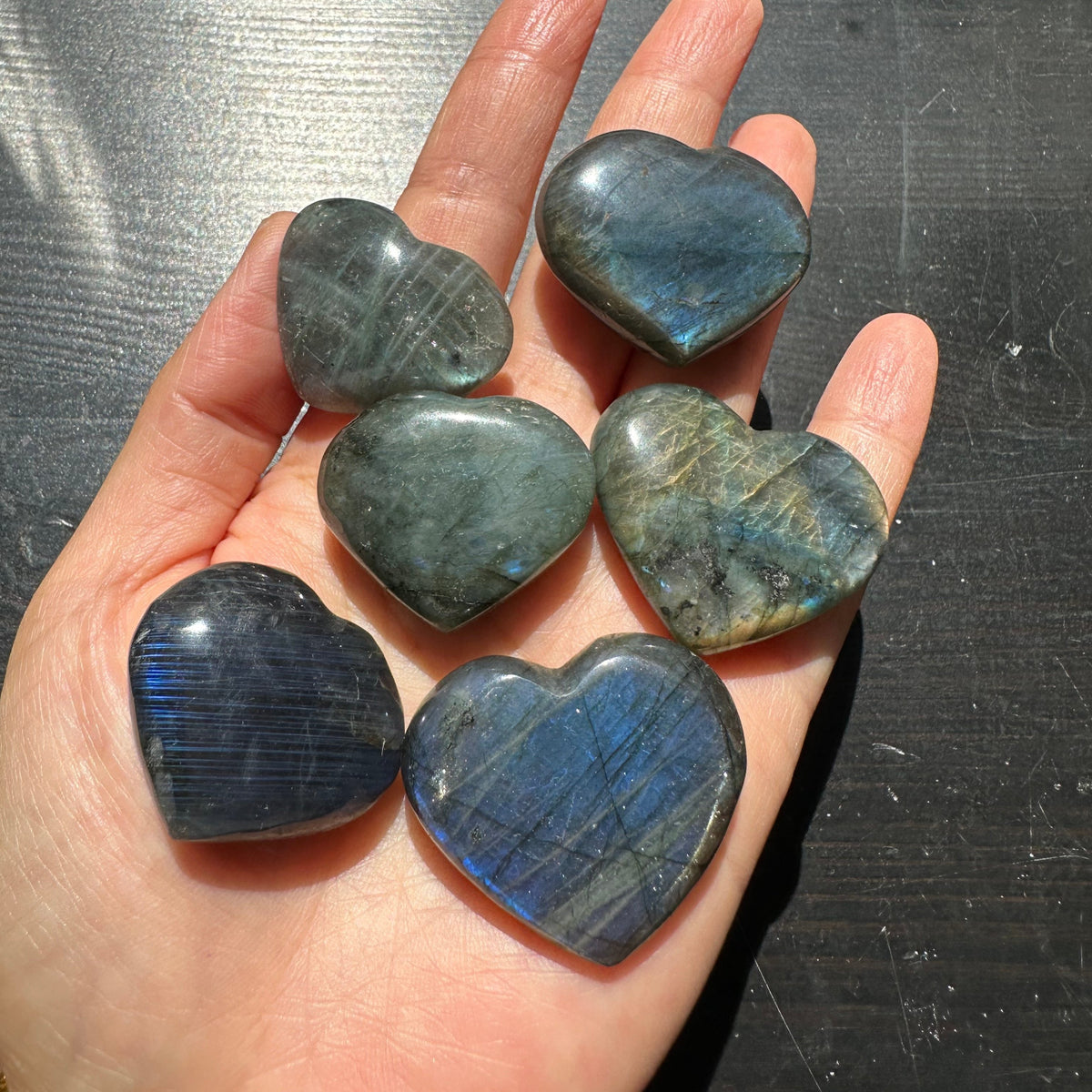 Labradorite Heart | Natural Flash Crystal 2–4cm