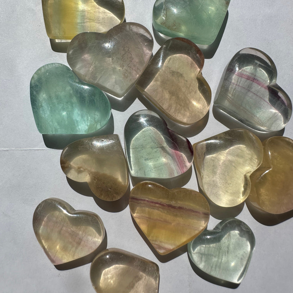 Fluorite Heart | Natural Crystal Carving 3–4cm