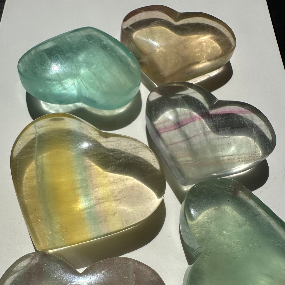Fluorite Heart | Natural Crystal Carving 3–4cm