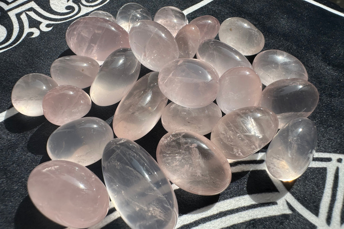 Mozambique Rose Quartz Tumbled Stones – Natural Pink Crystal product photo 7