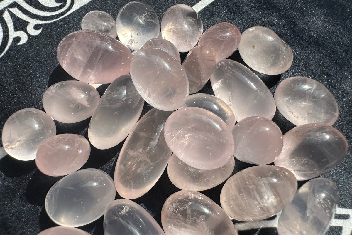 Mozambique Rose Quartz Tumbled Stones – Natural Pink Crystal product photo 8