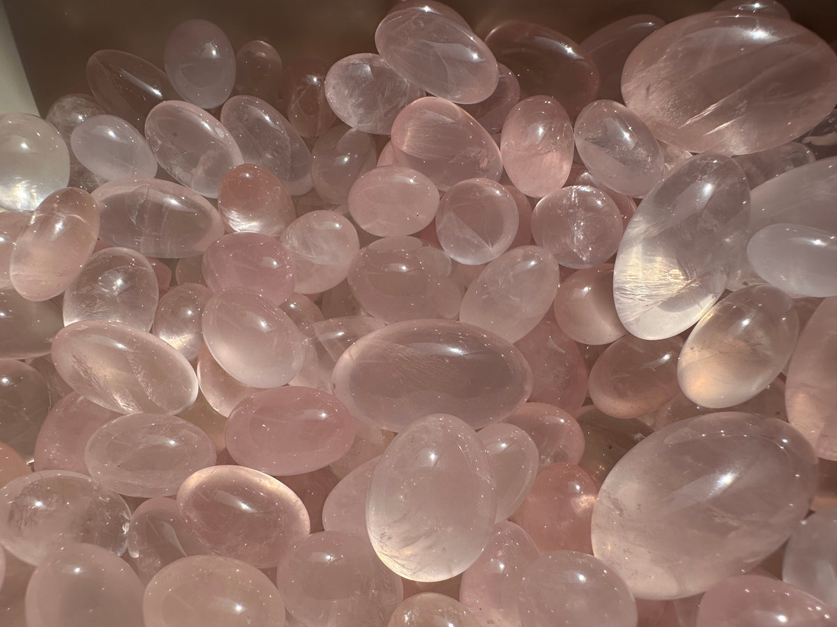 Mozambique Rose Quartz Tumbled Stones – Natural Pink Crystal product photo 11