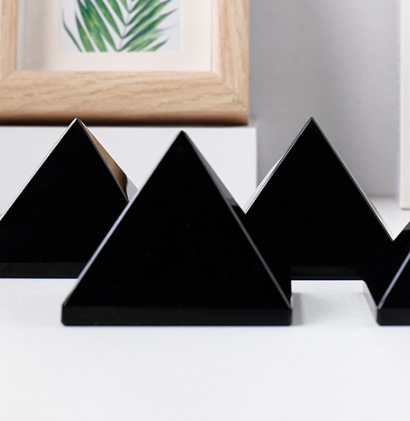 Black Obsidian Pyramid – Polished Black Stone 3.5–5cm product photo 2