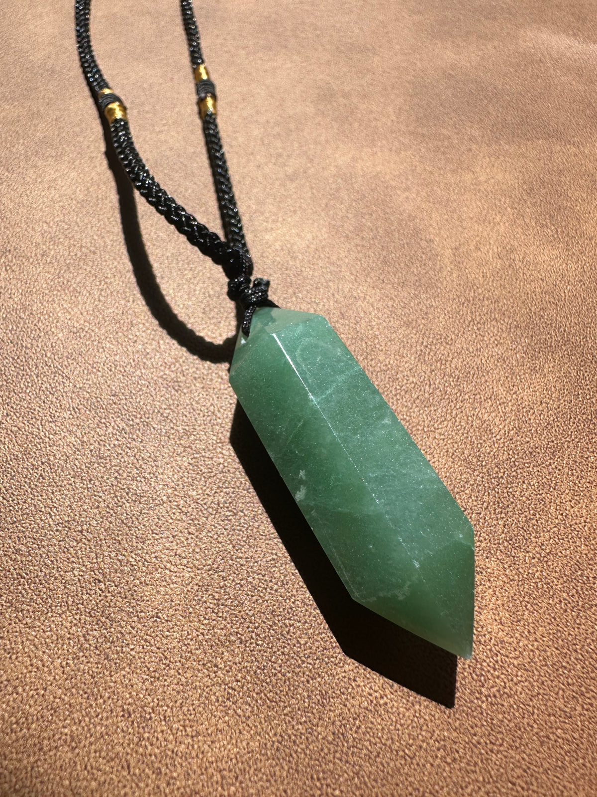 Green Aventurine Necklace – Natural 4–5cm Crystal Pendant product photo 2