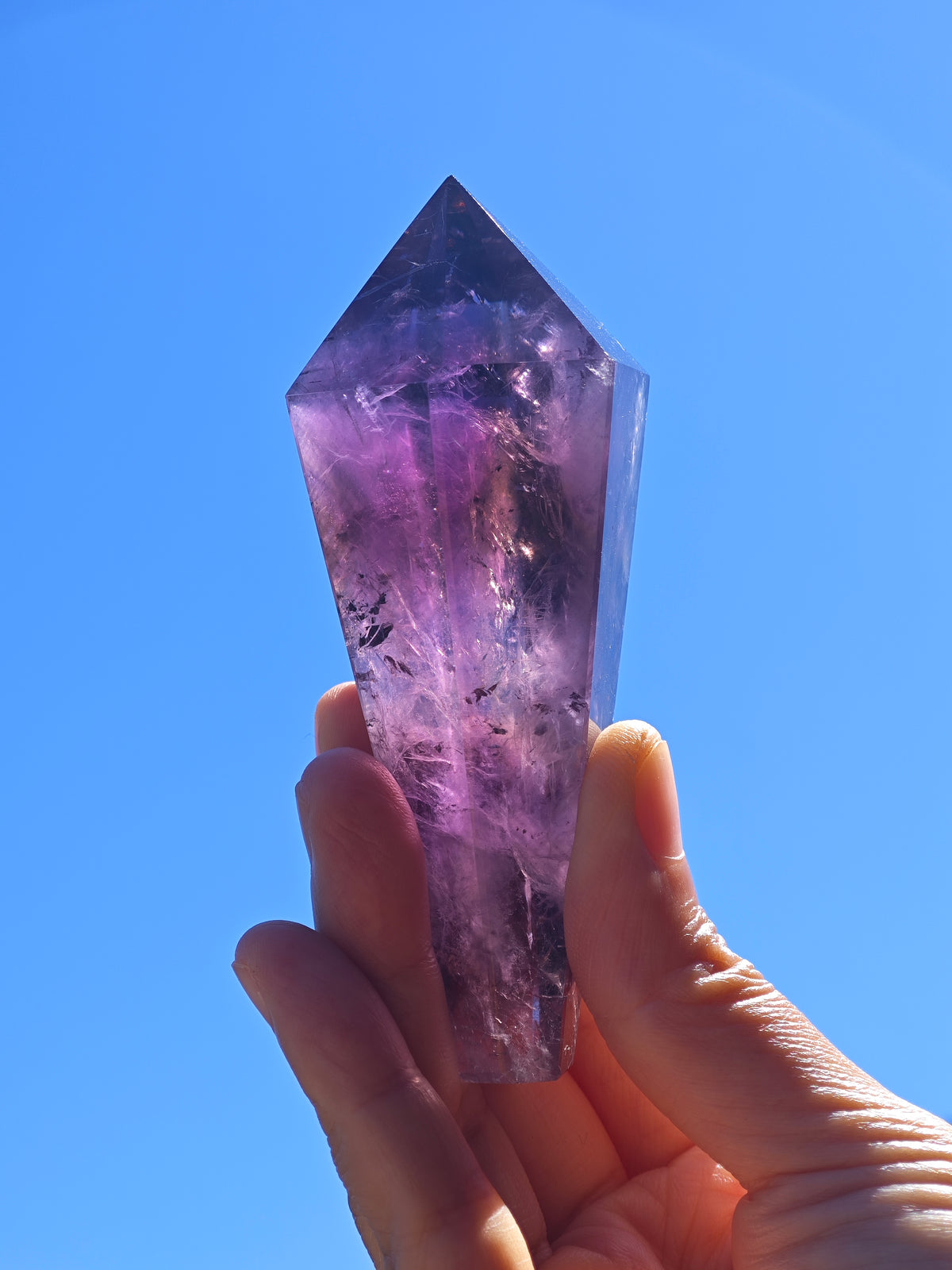 Brazilian Amethyst Wand, Natural Crystal Point – product overview