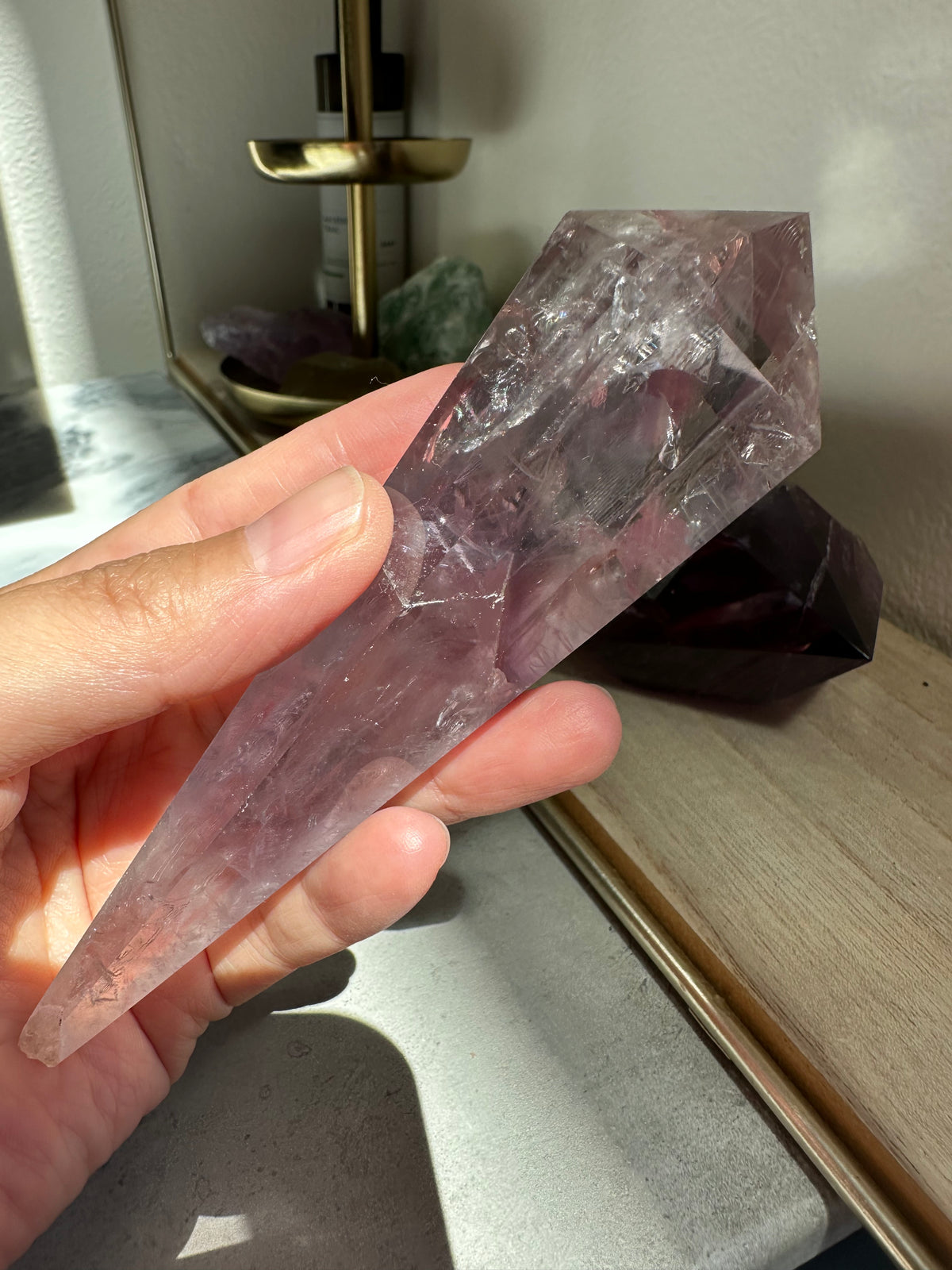 Light Purple Brazilian Amethyst Wand, Natural Crystal – alternate view 7