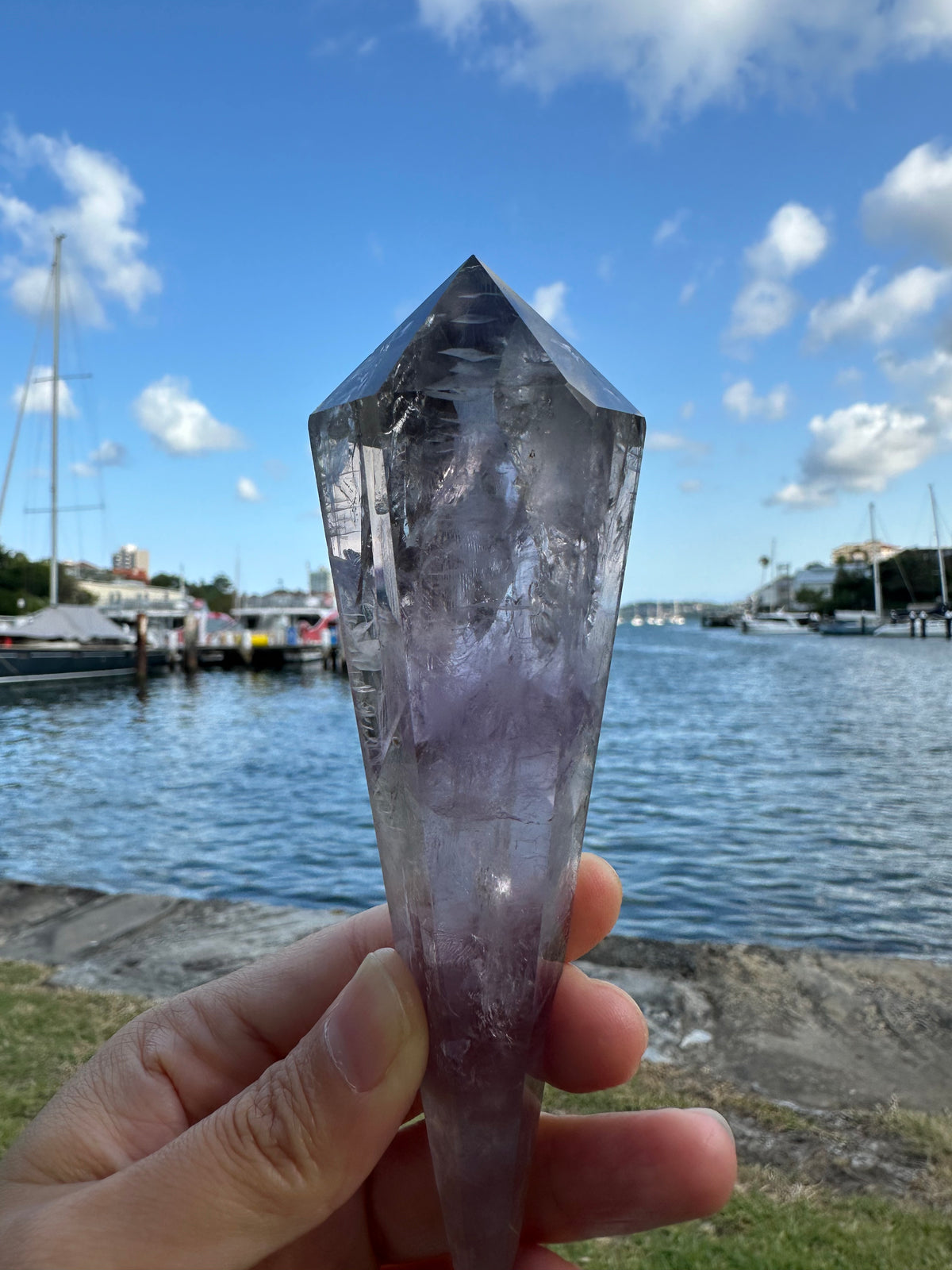 Light Purple Brazilian Amethyst Wand, Natural Crystal – alternate view 2