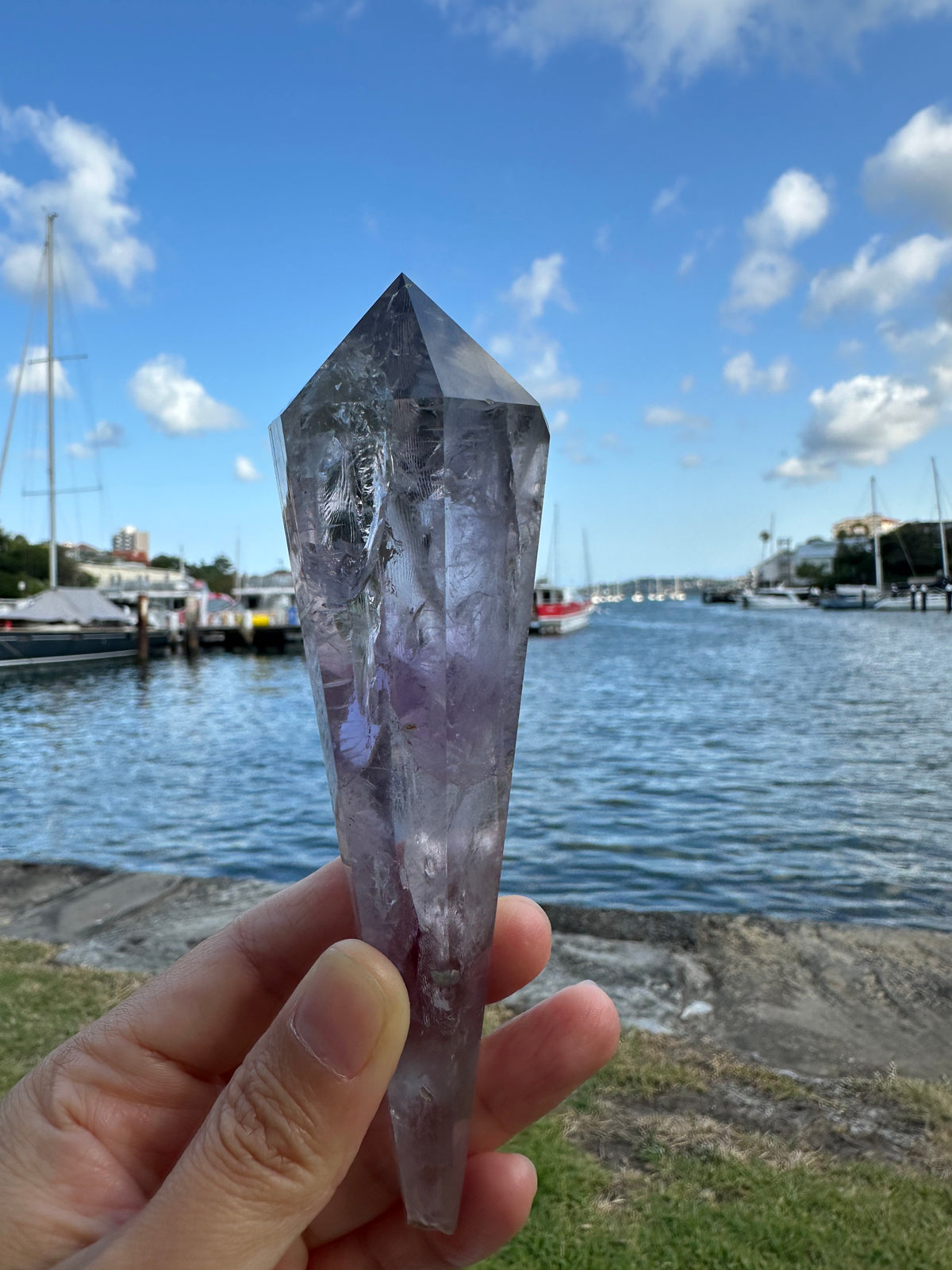Light Purple Brazilian Amethyst Wand, Natural Crystal – alternate view 3