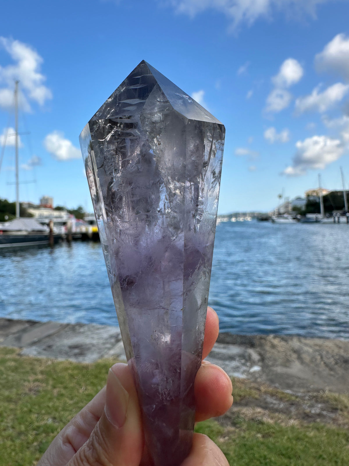 Light Purple Brazilian Amethyst Wand, Natural Crystal – product overview