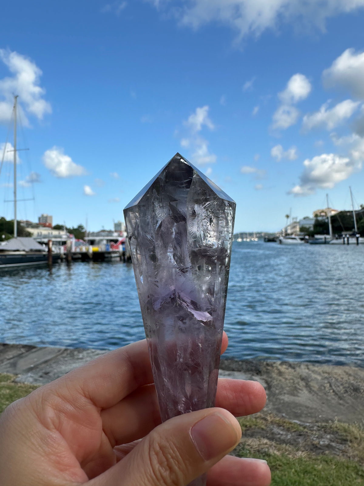 Light Purple Brazilian Amethyst Wand, Natural Crystal – alternate view 8