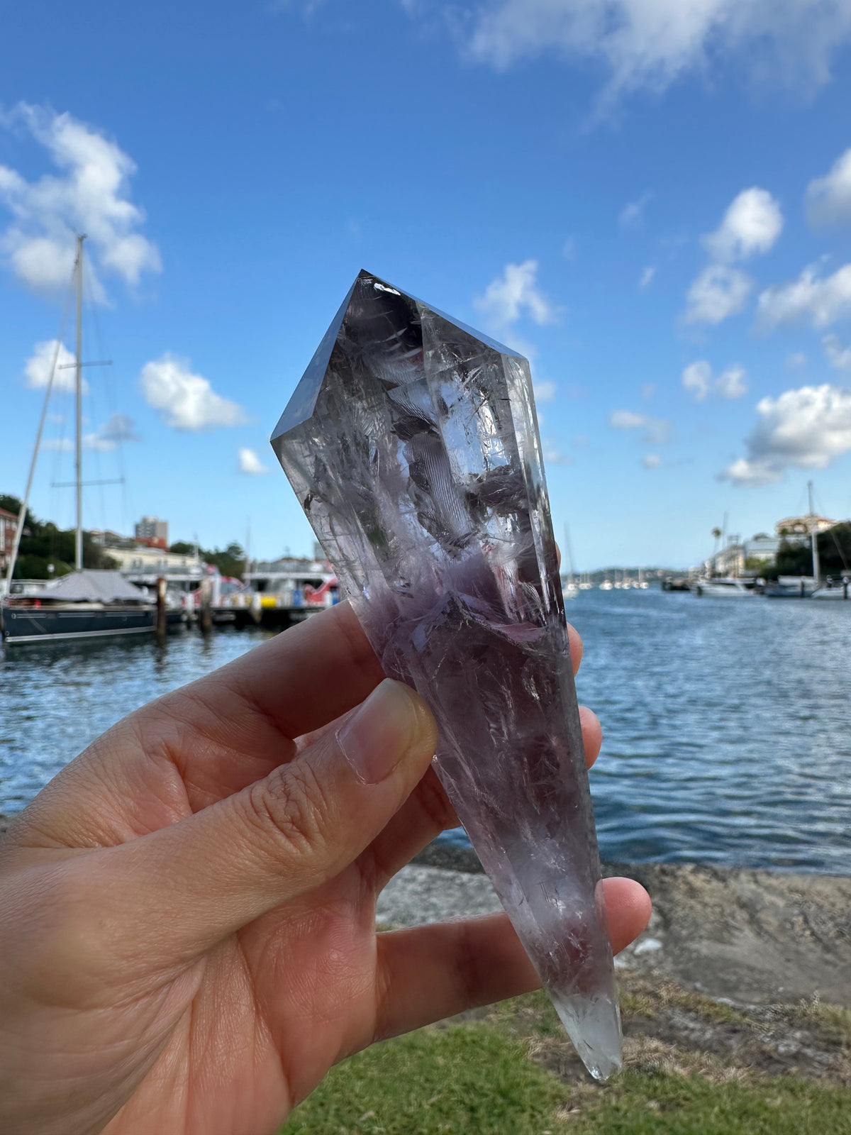 Light Purple Brazilian Amethyst Wand, Natural Crystal – alternate view 9