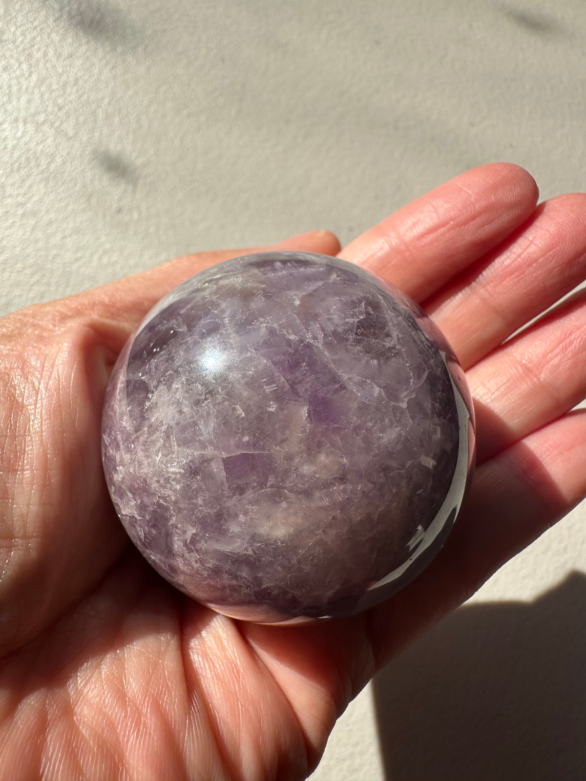 Dream Amethyst Sphere, Chevron Crystal Ball 5–7cm – alternate view 4