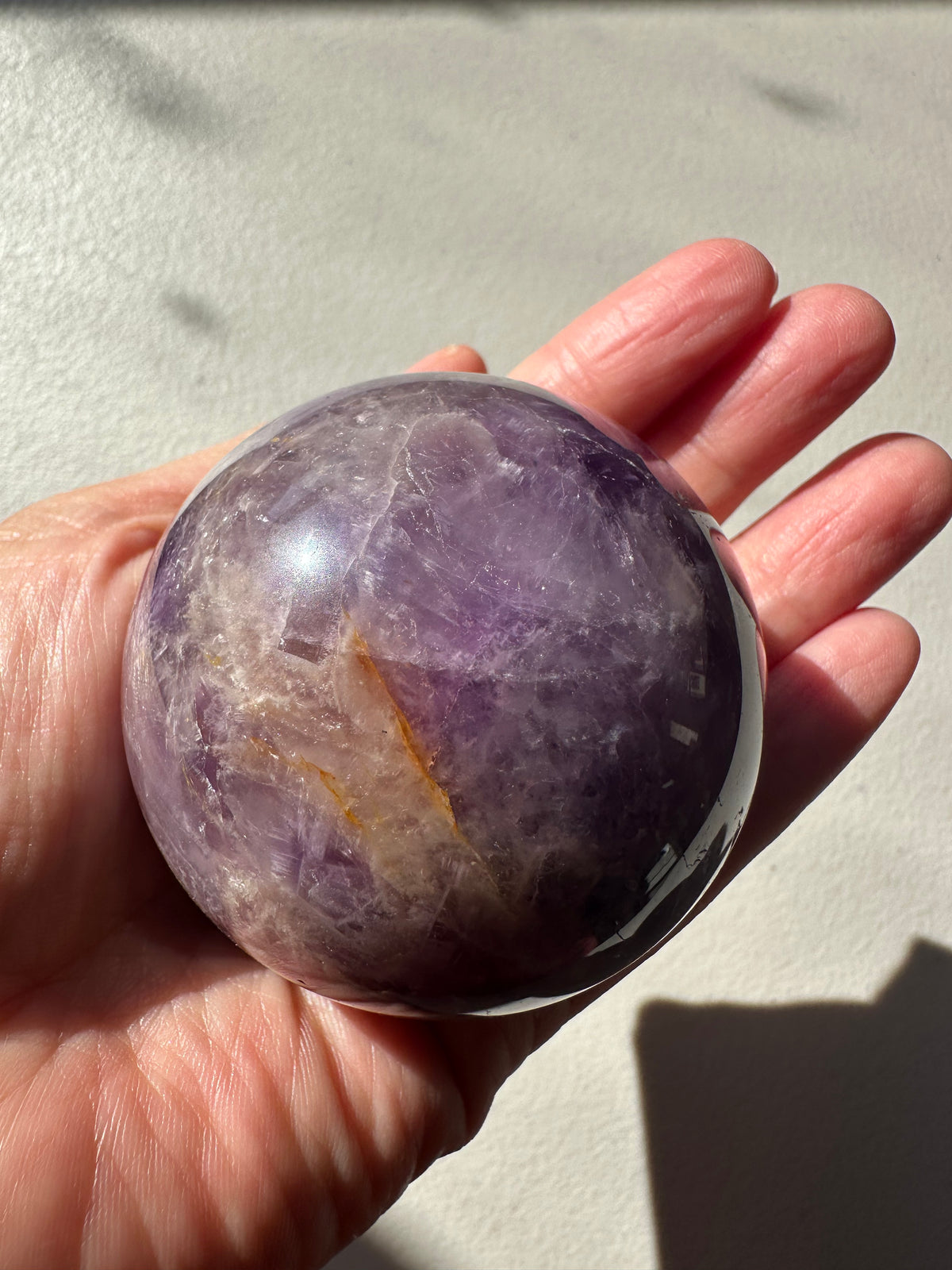 Dream Amethyst Sphere, Chevron Crystal Ball 5–7cm – alternate view 5