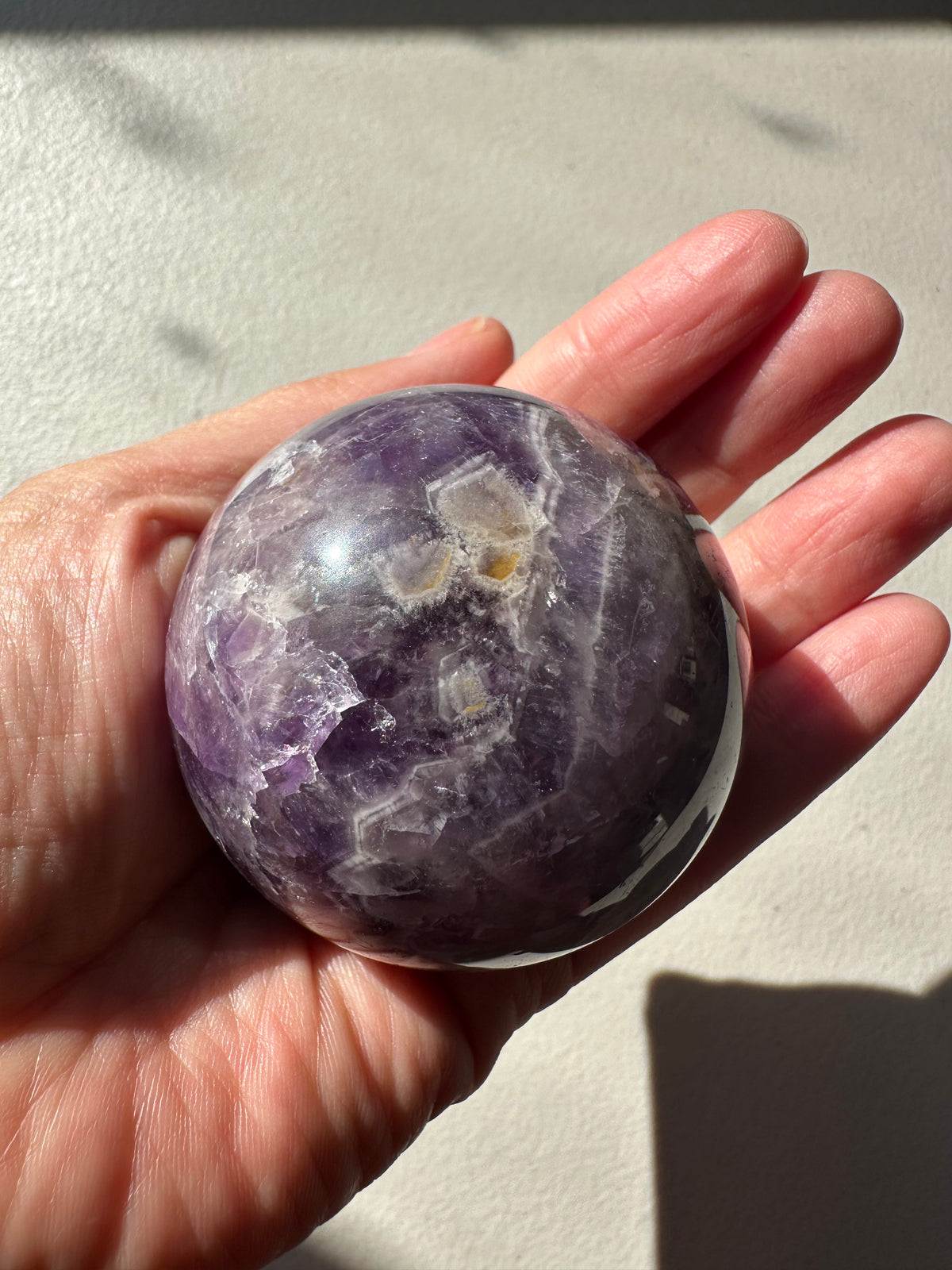Dream Amethyst Sphere, Chevron Crystal Ball 5–7cm – alternate view 7