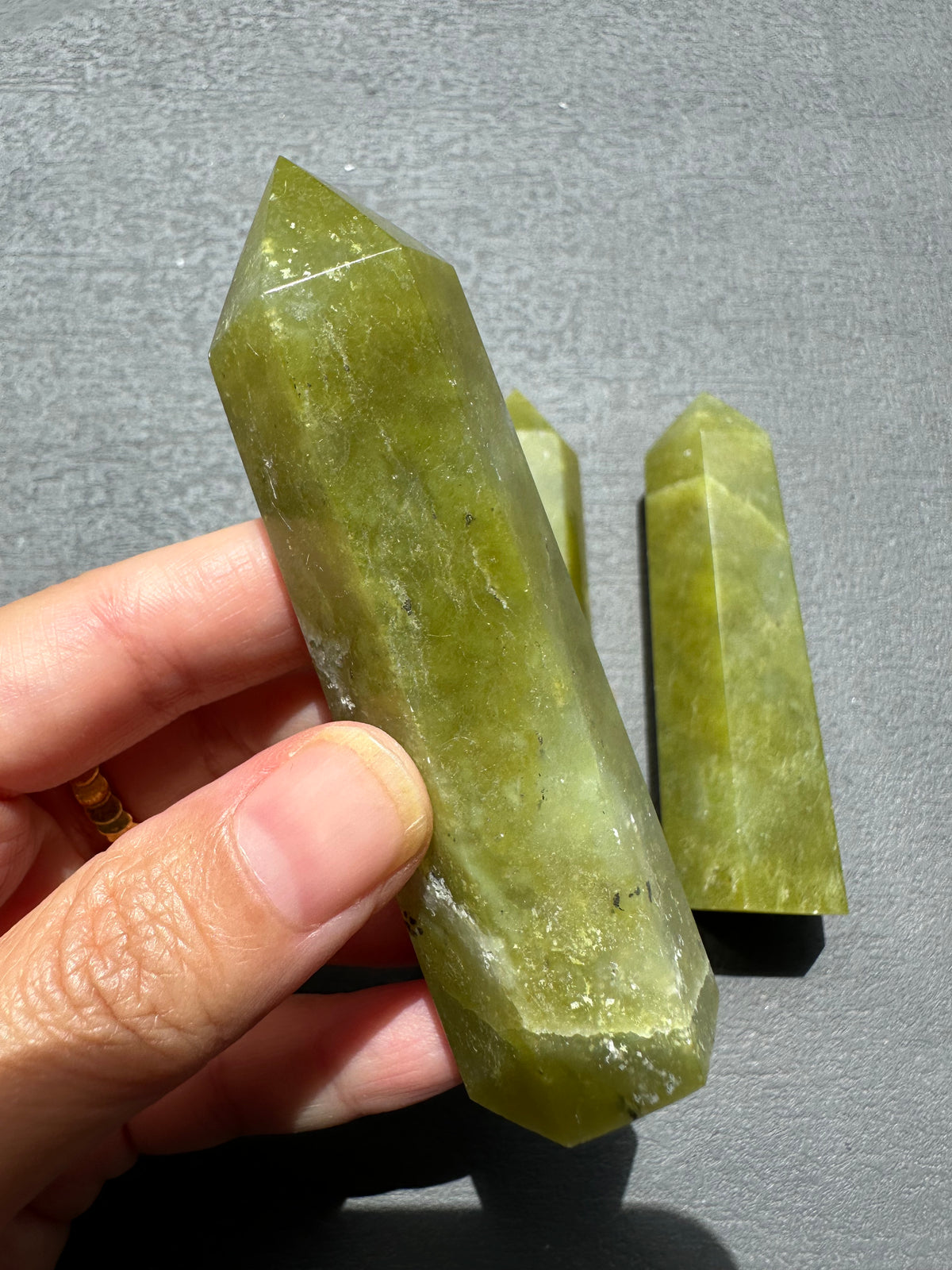 Green Jade Tower – Polished Green Crystal Point 6–8cm product photo 2