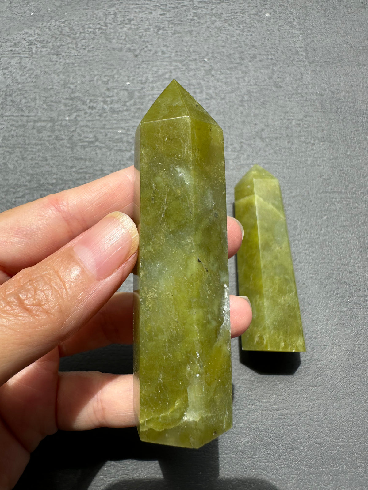 Green Jade Tower – Polished Green Crystal Point 6–8cm product photo 4