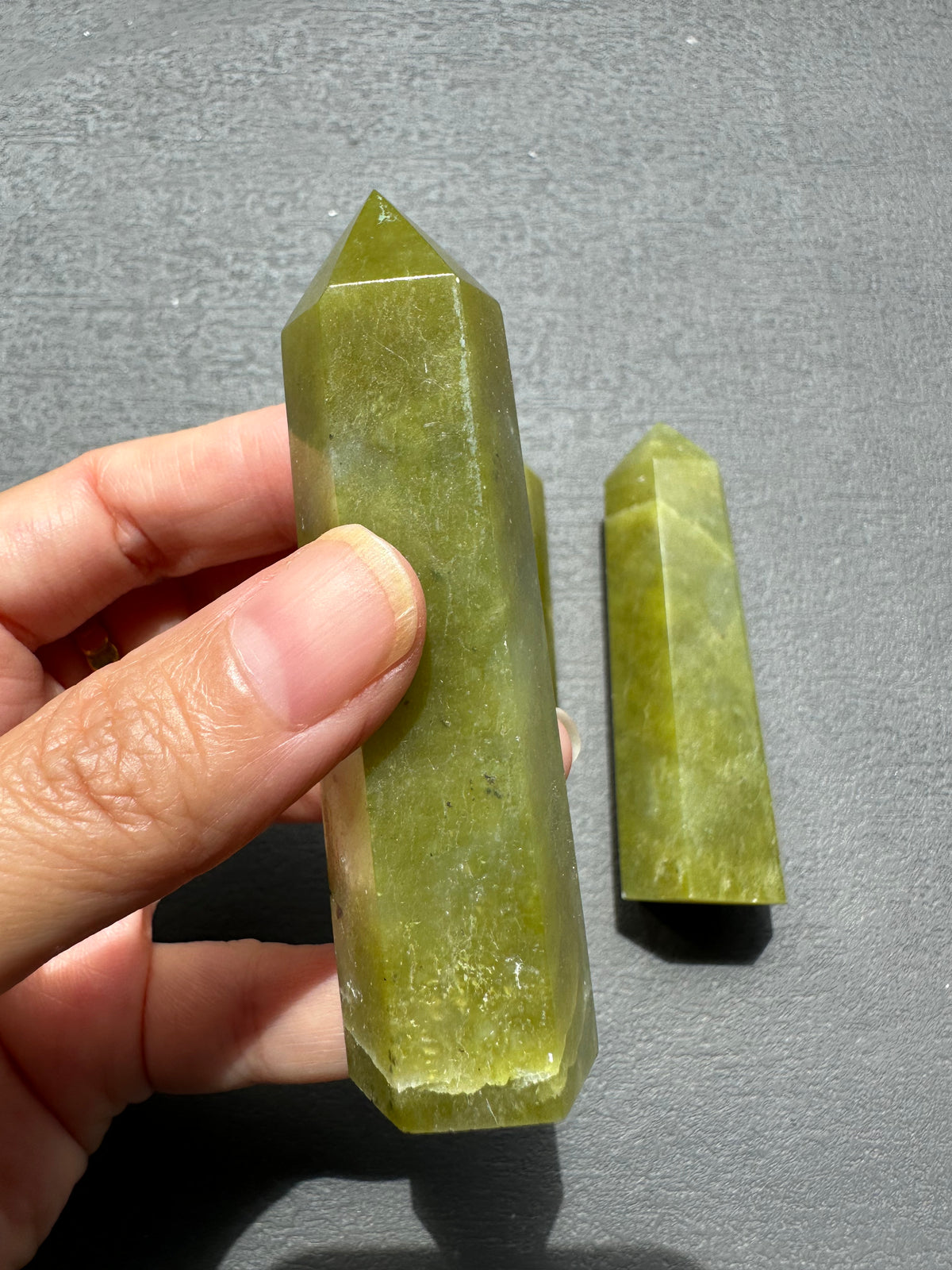 Green Jade Tower – Polished Green Crystal Point 6–8cm product photo 5