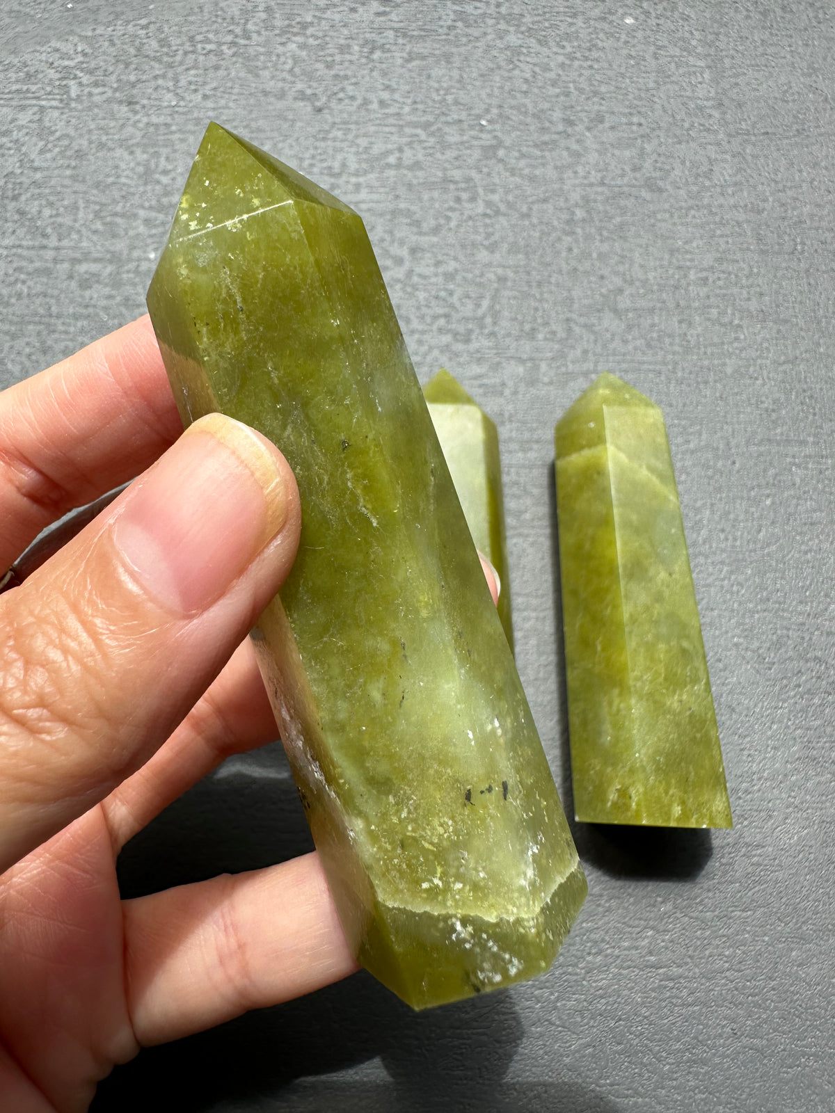 Green Jade Tower – Polished Green Crystal Point 6–8cm product photo 6