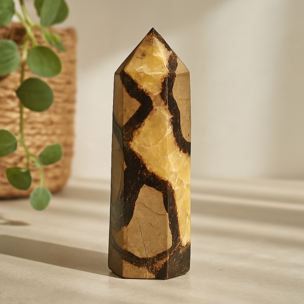 Natural Septarian Tower – Dragon Stone Crystal Point 8–10cm product photo 5