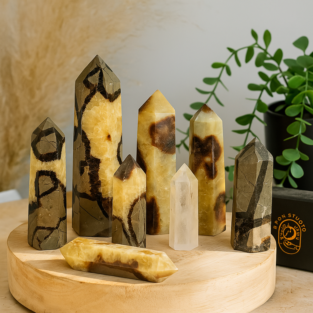 Natural Septarian Tower – Dragon Stone Crystal Point 8–10cm product photo 1
