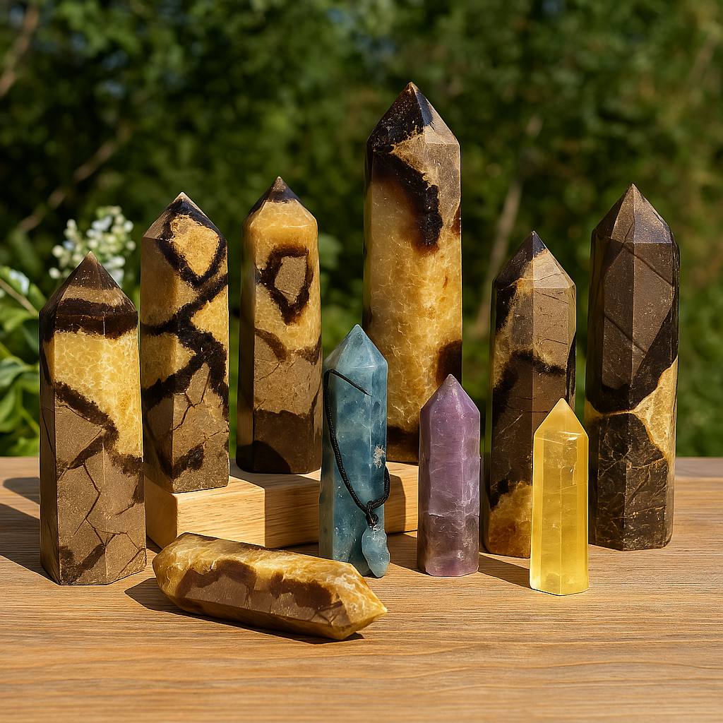 Natural Septarian Tower – Dragon Stone Crystal Point 8–10cm product photo 3