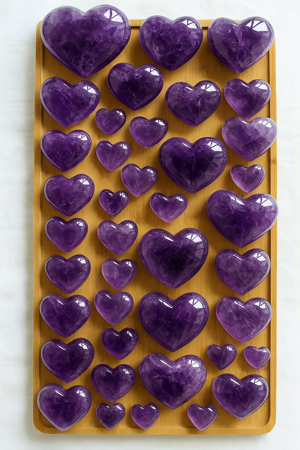 Uruguay Amethyst Heart, Natural Deep Purple Crystal 2–5cm – product overview