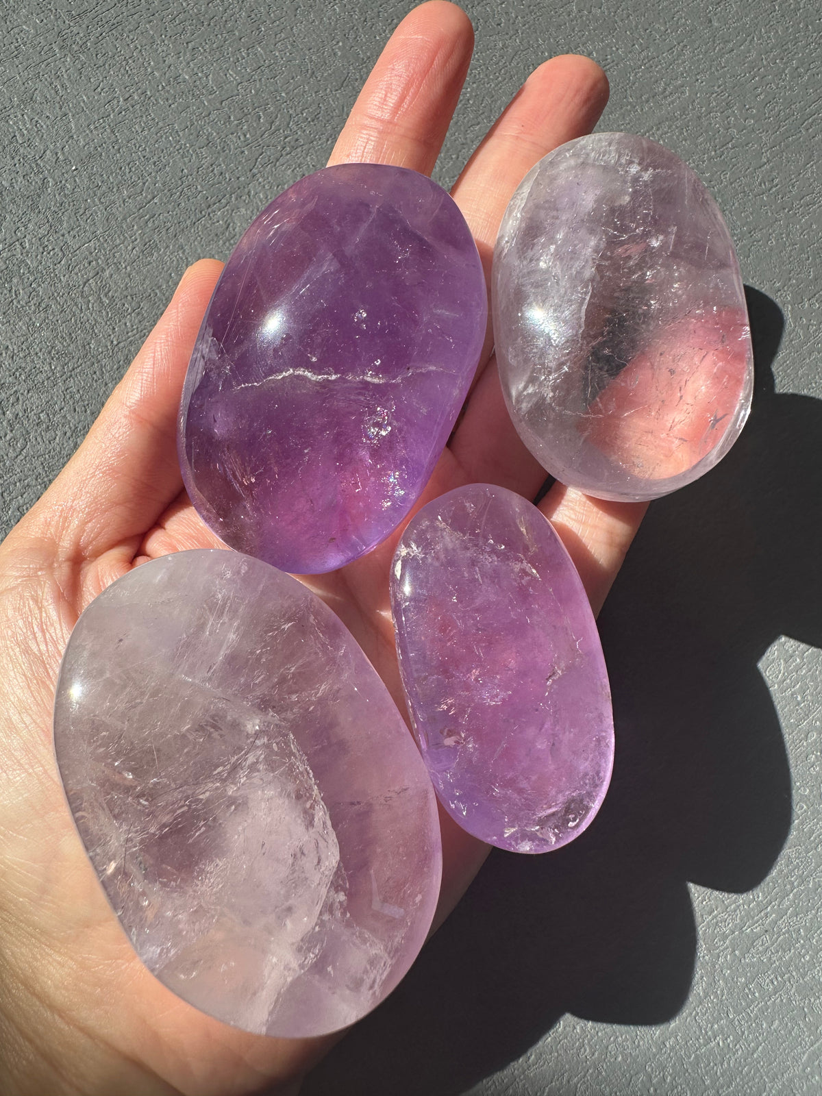 Brazilian Amethyst Palm Stone, Natural Purple Crystal – alternate view 2