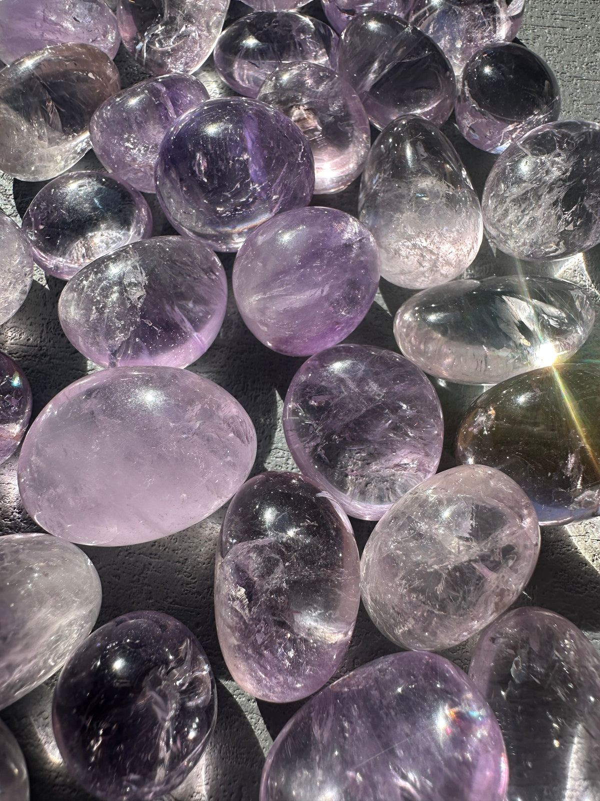 Bolivian Amethyst Tumbled Stones, 100g Bag – alternate view 6