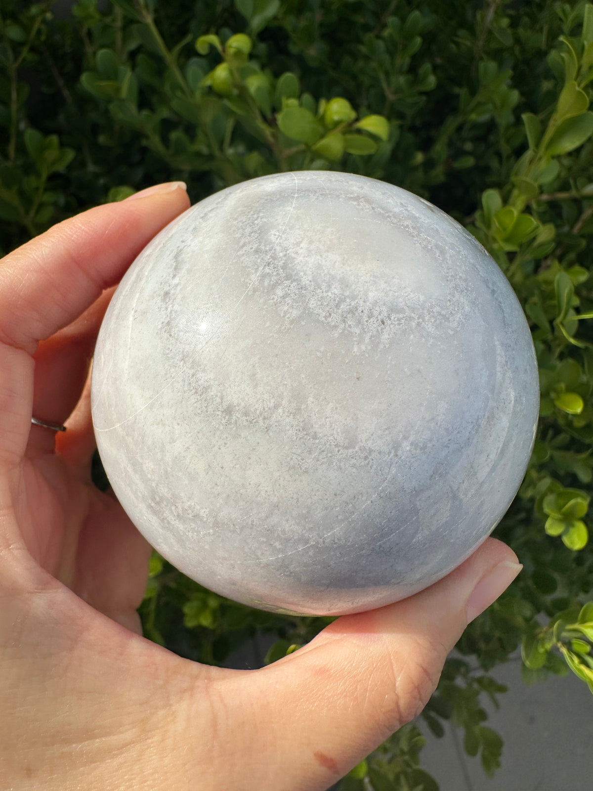 Flower Agate Sphere with Blossom Inclusions | Exact Piece #10
