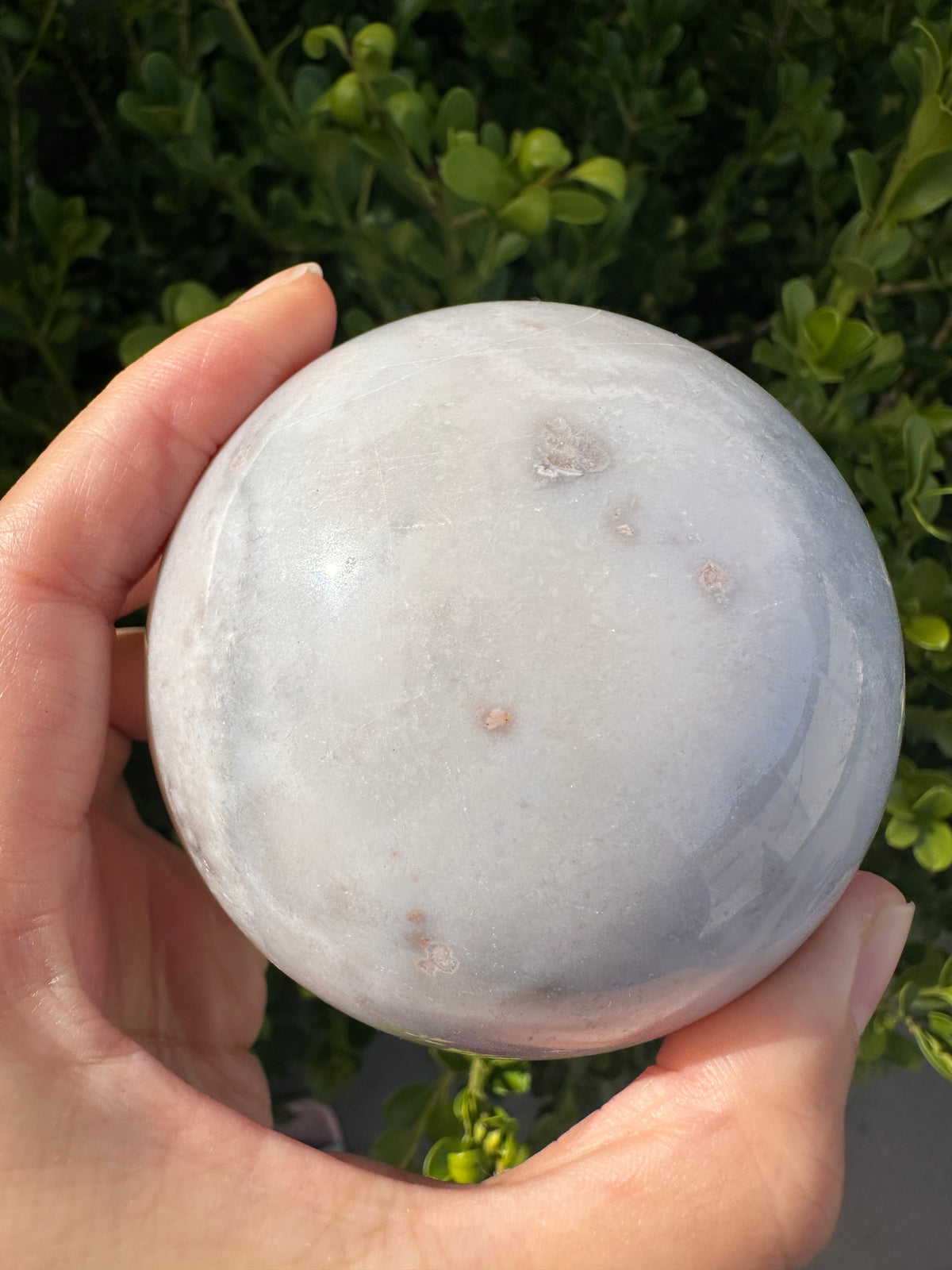 Flower Agate Sphere with Blossom Inclusions | Exact Piece #10