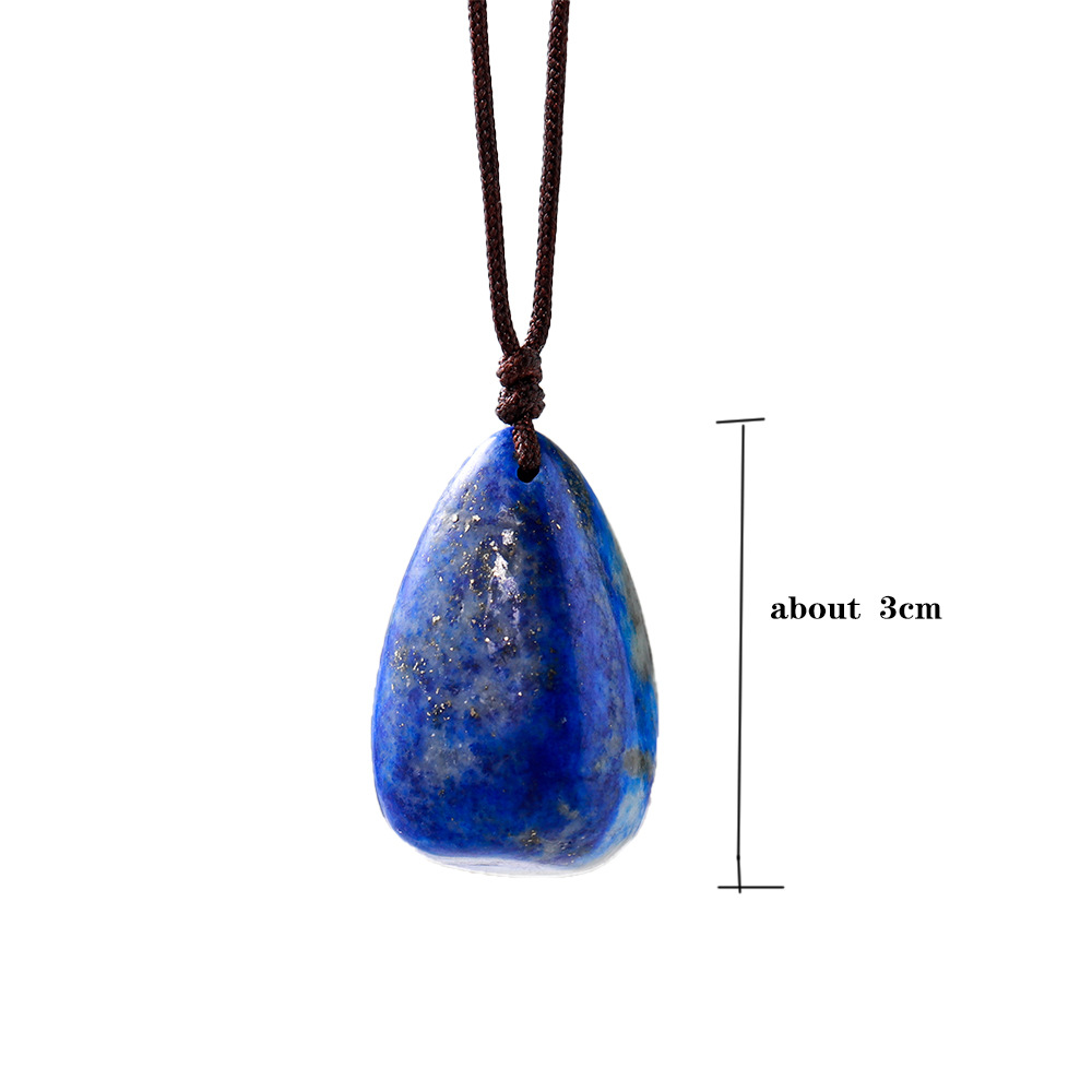 Lapis Lazuli Drop Necklace – Natural 3cm Pendant product photo 3