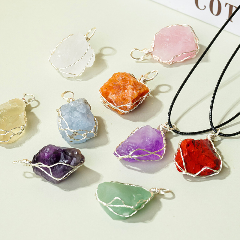 Raw Crystal Necklace | Natural Stone Pendant | Choose Your Stone