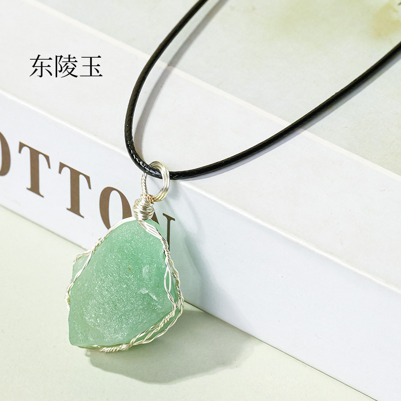 Raw Crystal Necklace | Natural Stone Pendant | Choose Your Stone