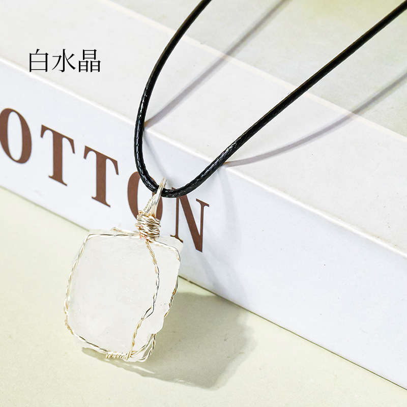 Raw Crystal Necklace | Natural Stone Pendant | Choose Your Stone
