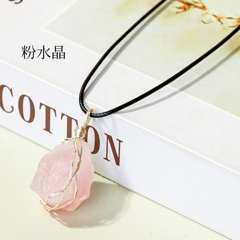 Raw Crystal Necklace | Natural Stone Pendant | Choose Your Stone