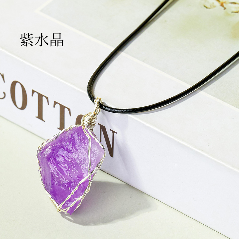 Raw Crystal Necklace | Natural Stone Pendant | Choose Your Stone