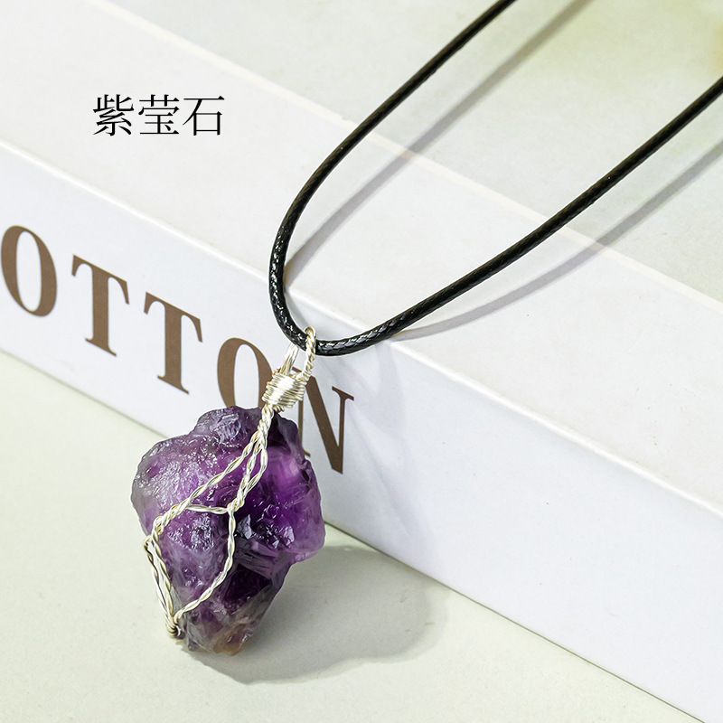 Raw Crystal Necklace | Natural Stone Pendant | Choose Your Stone