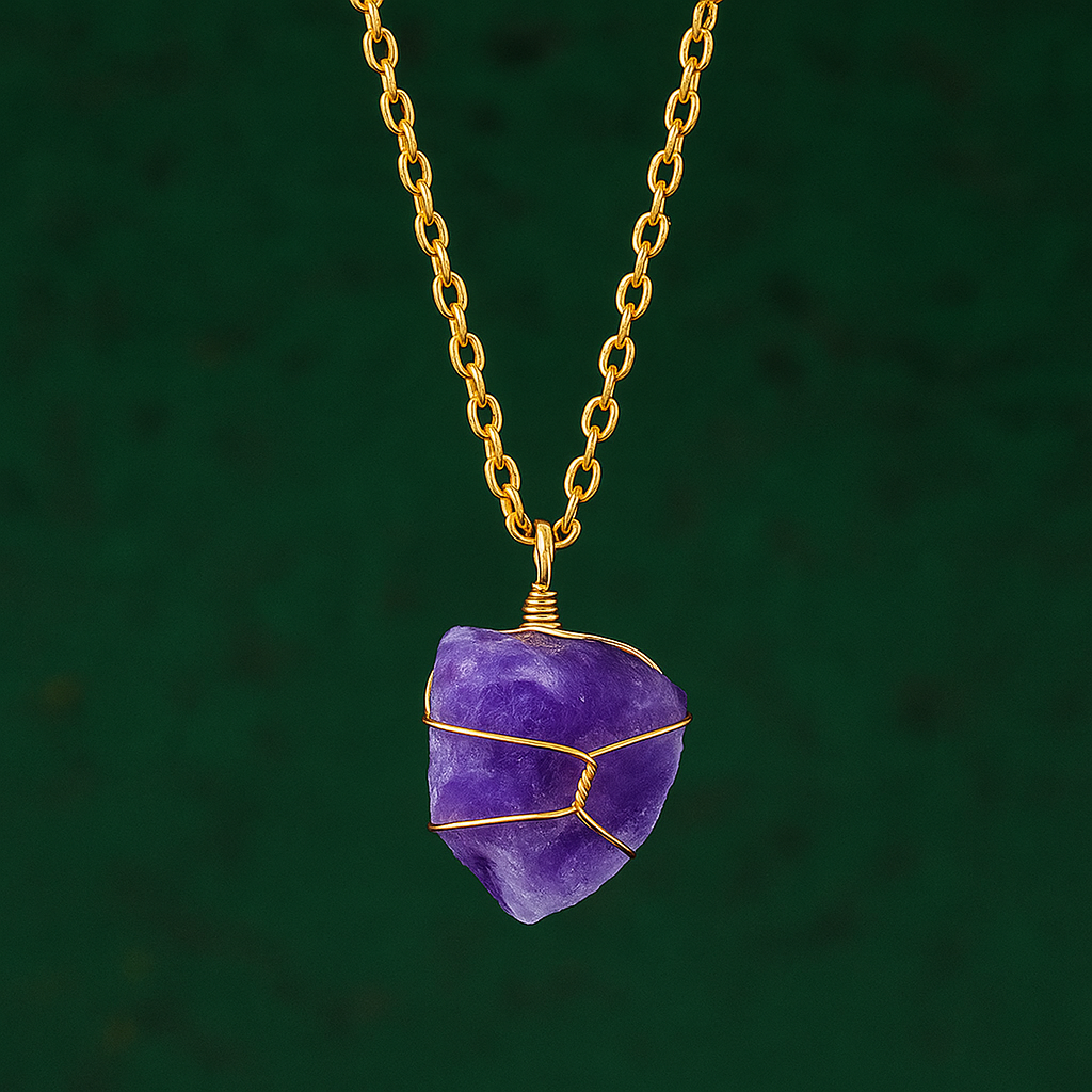 Raw Crystal Necklace – 14k Gold-Plated Chain product photo 13