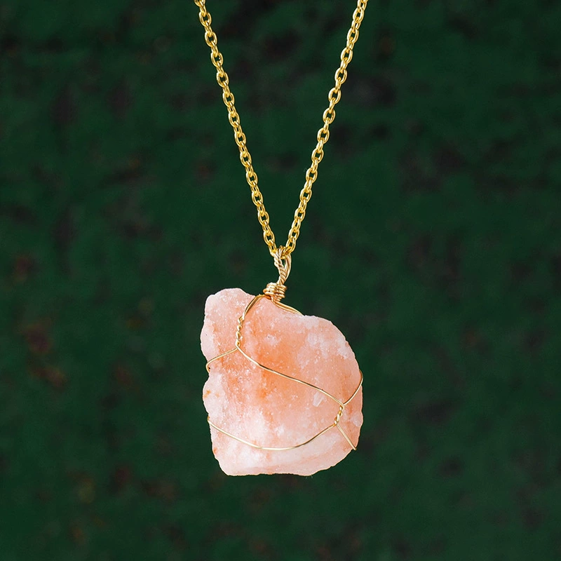 Raw Crystal Necklace – 14k Gold-Plated Chain product photo 4