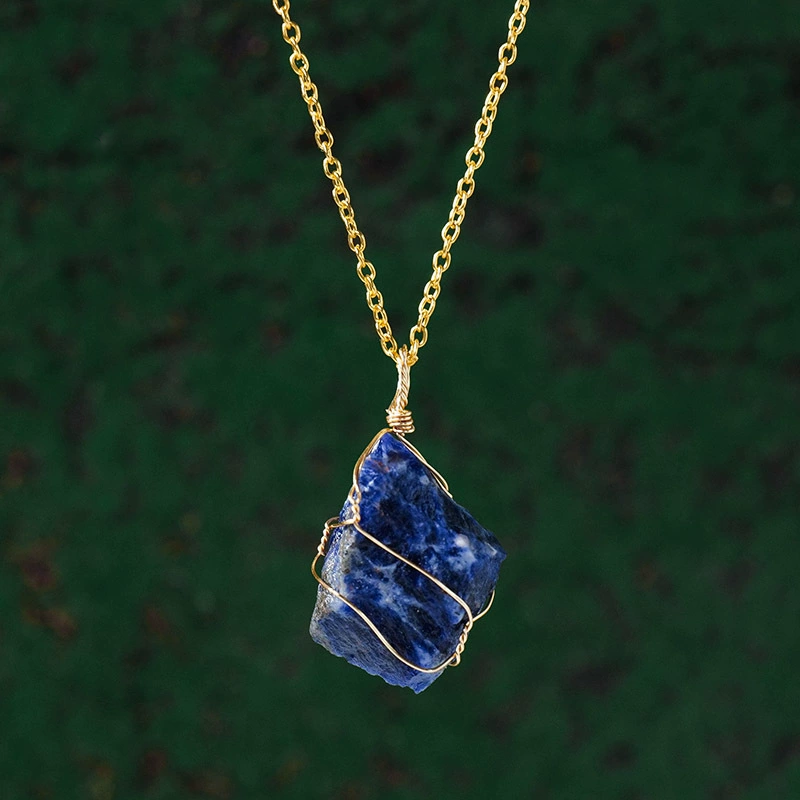 Raw Crystal Necklace – 14k Gold-Plated Chain product photo 8