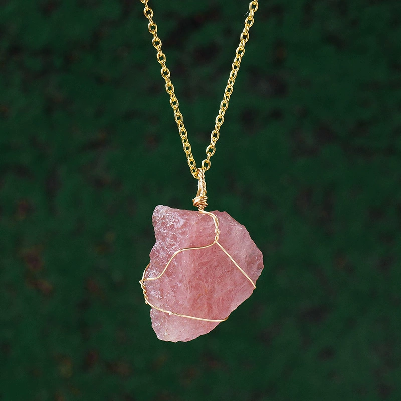 Raw Crystal Necklace – 14k Gold-Plated Chain product photo 11