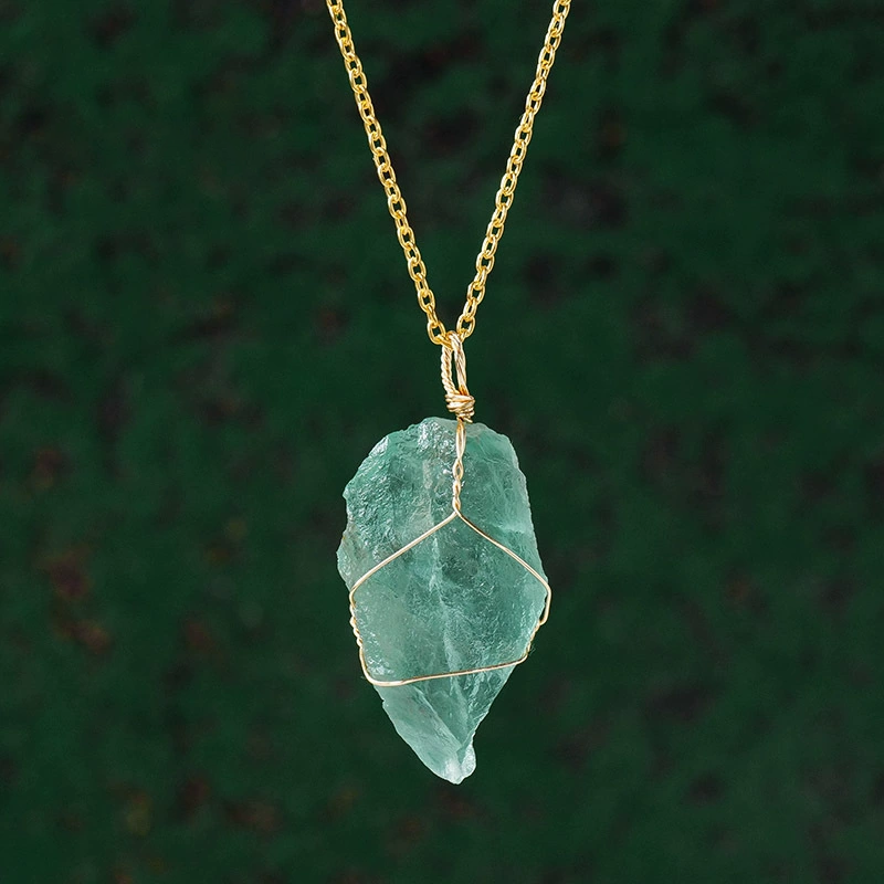 Raw Crystal Necklace – 14k Gold-Plated Chain product photo 12