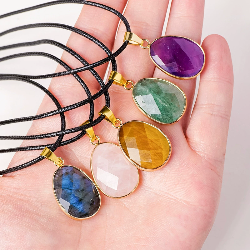 Crystal Drop Necklace – 3cm Teardrop Pendant product photo 2