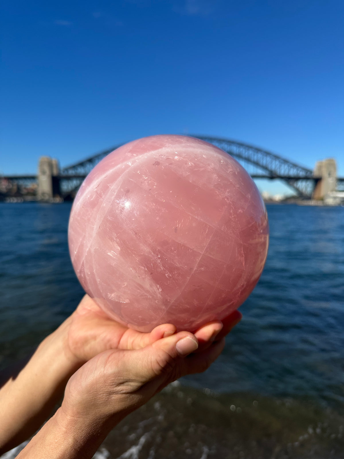 Rose Quartz Sphere with Rainbow | 8.4kg 18cm Exact Piece