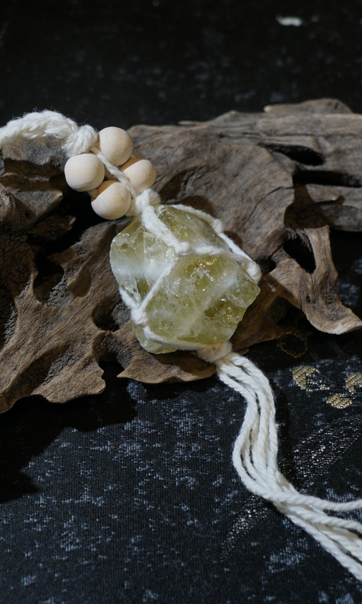 Raw Citrine Hanging Decor – display view